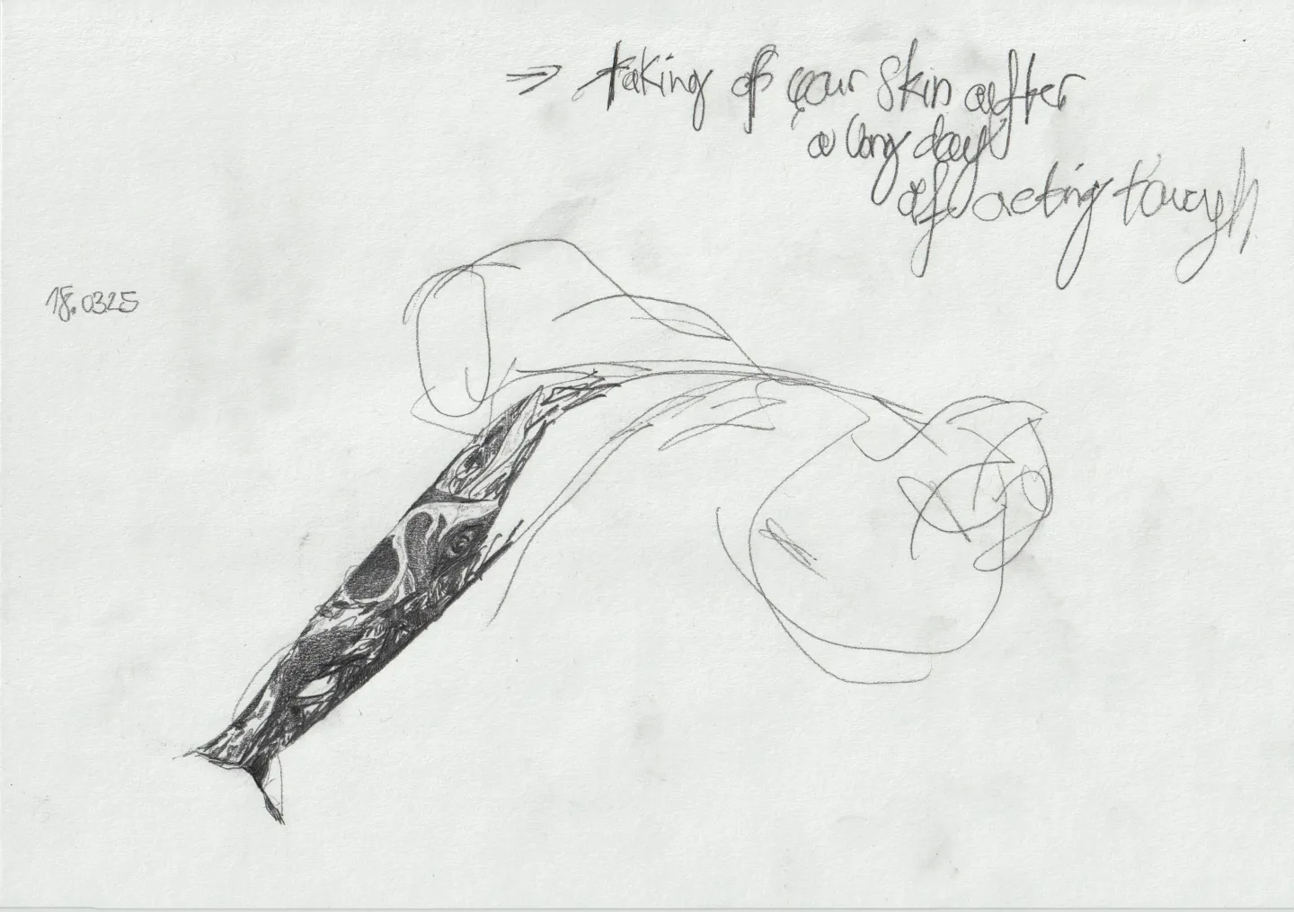 Tobias Bertz Taking of your skin after a long day of acting tough